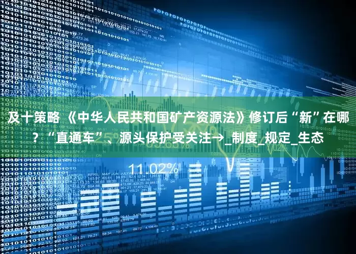 及十策略 《中华人民共和国矿产资源法》修订后“新”在哪？“直通车”、源头保护受关注→_制度_规定_生态
